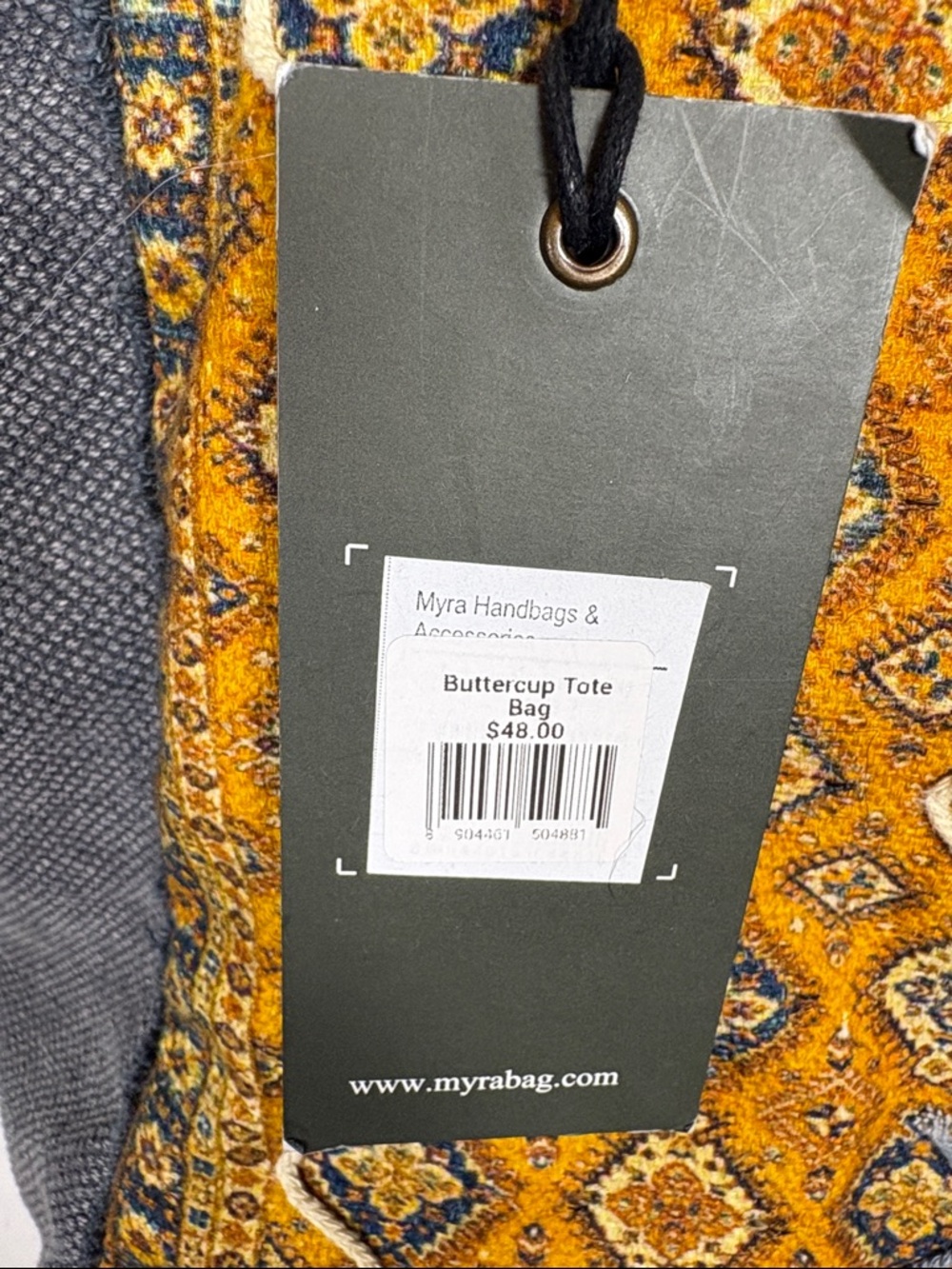 MYRA BAG NWT Bohemian Woven Tapestry Panel Buttercup Tote Shoulder Bag - Picture 4 of 8